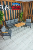 UFUK HOME Zeyd 311 Masalı Gri Fermuarlı Bahçe Balkon Takımı, Salon - Metal Kanepe Koltuk Takımı thumbnail 1