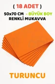 Turuncu Renkli Mukavva 18 Adet 50x70 cm Sert Karton Mukavva thumbnail 1