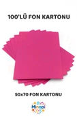 Açık Pembe Fon Kartonu 50x70 cm 100'lü Paket Renkli Fon Kartonu Büyük Boy thumbnail 1