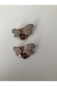 Taşlı Metal Arı  Ayakkabı ve Aksesuar Tokası Şık Süsleme Klipsi (3x5.5 cm) ( 1 ÇİFT ) thumbnail 3