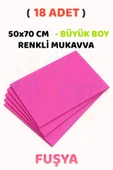 Fuşya Renkli Mukavva 18 Adet 50x70 cm Sert Karton Mukavva thumbnail 1