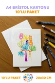 Amerikan Bristol Karton Bristol Kağıdı A4 - 20x30 cm - 10'lu Paket Parlak ve Mat Çift Taraflı thumbnail 1