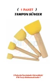 1 Paket - 4'lü Tampon Sünger Boya Süngeri thumbnail 1
