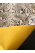 Kendinden Yapışkanlı Yılan Baskı Suni Deri- Ayakkabı Çanta Araç İçi Döşeme Hobi Ürünleri 21 x 30 cm thumbnail 6