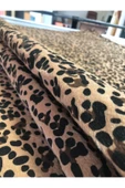 Tüylü Leopar Suni Kumaş Ayakkabı Çanta Kendin Yap ve Hobi Projeleri için Lüks Malzeme (1M) thumbnail 5