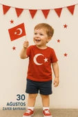 ( 800 Adet ) Vatan Küçük Boy Çıtalı Kağıt Türk Bayrağı Ay Yıldız Bayrak 12 x 20 cm thumbnail 2