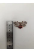 Taşlı Metal Arı  Ayakkabı ve Aksesuar Tokası Şık Süsleme Klipsi (3x5.5 cm) ( 1 ÇİFT ) thumbnail 6
