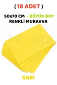 Sarı Renkli Mukavva 18 Adet 50x70 cm Sert Karton Mukavva thumbnail 1