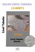 ( 2 Adet ) Linol Tabaka Levha 2,5 mm A3 - 30x40 Boyutunda 1. Kalite Linol Gri thumbnail 1