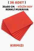 Kırmızı Renkli Mukavva 36 Adet 35x50 cm Sert Karton Mukavva thumbnail 1