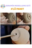 Seramik Kil Çömlek Delik Kesici Seti 4 Parça 1 Paket Polimer Kil Oyma Delme Seti Heykel Dairesel thumbnail 2