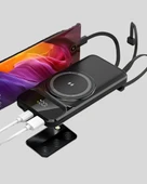 15W Kablosuz Hızlı Şarjlı 10000 mAh Powerbank – Taşınabilir, LED Göstergeli thumbnail 5