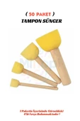50 Paket - 4'lü Tampon Sünger Boya Süngeri thumbnail 1