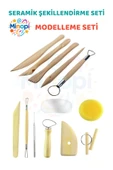 Seramik Başlangıç Seti Oyma Şekillendirici Set 14 Parça Set Kil Çömlek Şekillendirici thumbnail 1