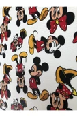 Yapışkanlı Mickey Mouse Suni Deri  Kutu Kılıf Cüzdan Anahtarlık Kaplama  21x30 cm thumbnail 2