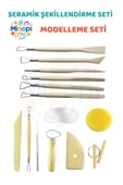 Seramik Başlangıç Seti Oyma Şekillendirici Set 14 Parça Set Kil Çömlek Şekillendirici thumbnail 1