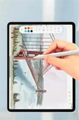 Tablet Kalemi iOS Android Windows Uyumlu Yedek Uçlu Universal Çizim Kalemi thumbnail 4