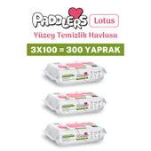 Paddlers Easy Clean Lotus Çiçeği Yüzey Temizlik Havlusu 3x100 (300 Yaprak) thumbnail 1