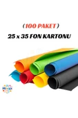 100 Paket 25x35 Fon Kartonu Paketi 10'lu Hobi Tasarım Anaokulu Kreş Malzemesi thumbnail 1