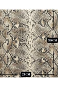 Kendinden Yapışkanlı Yılan Baskı Suni Deri- Ayakkabı Çanta Araç İçi Döşeme Hobi Ürünleri 21 x 30 cm thumbnail 1