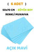 Mavi Renkli Mukavva 6 Adet 50x70 cm Sert Karton Mukavva thumbnail 1