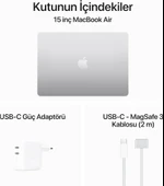 MacBook Air M3 16 GB 256 GB SSD 15.3" MC9E4TU/A Gümüş Outlet (Açıklamayı Okuyunuz) thumbnail 4