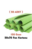 Açık Yeşil Fon Kartonu 50x70 cm 50'li Paket 120 gr Renkli Fon Kartonu thumbnail 1