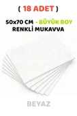 Beyaz Renkli Mukavva 18 Adet 50x70 cm Sert Karton Mukavva thumbnail 1