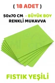 Koyu Yeşil Renkli Mukavva 18 Adet 50x70 cm Sert Karton Mukavva thumbnail 1