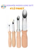 Seramik Kil Çömlek Delik Kesici Seti 4 Parça 1 Paket Polimer Kil Oyma Delme Seti Heykel Dairesel thumbnail 1