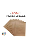 3 Paket Kraft Kağıt 90 gr Saman Kağıt 20x30 Paketi 100'lü thumbnail 1