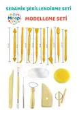 Seramik Başlangıç Seti Oyma Şekillendirici Set 16 Parça Set Kil Çömlek Şekillendirici thumbnail 1