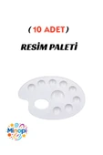 10 Adet Boyama Paleti Resim Paleti Ressam Paleti Plastk 9 Gözlü Boya Paleti thumbnail 1