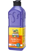 Mor Akrilik Boya 500 gr 1 Adet Su Bazlı Akrilik Boyası Hobi Sanatsal Boy Tuval Ahşap Metal thumbnail 1