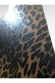 Kendinden Yapışkanlı Varaklı Leopar Suni Deri  Kutu Kılıf Cüzdan Anahtarlık Kaplama 21x30 cm thumbnail 4