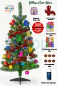 120 Cm Yılbaşı Çam Ağacı Seti | RGB Peri Led Işıklı Ve Yılbaşı Süsleri Paketi | Kar Spreyi | Noel thumbnail 1