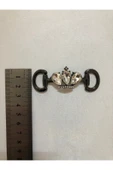 Zarif Kristal Taşlı Metal Ayakkabı Kemer Bilezik Tokası Kraliyet Tacı Tasarımı thumbnail 8