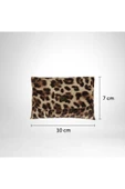 Leopar Desenli Mini Kartlık Cüzdan  Para Kesesi Kart Tutucu Çıtçıtlı Model 10x7 cm thumbnail 2
