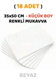 Beyaz Renkli Mukavva 18 Adet 35x50 cm Sert Karton Mukavva thumbnail 1