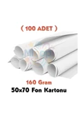Beyaz Fon Kartonu 50x70 cm 100'lü Paket 160 gr Renkli Fon Kartonu thumbnail 1