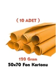 Turuncu Fon Kartonu 50x70 cm 10'lu Paket 120 gr Renkli Fon Kartonu thumbnail 1