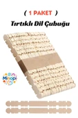 1 Paket Naturel Geçmeli Dil Çubuğu Paketi 50'li Tırtıklı Geçirmeli Eklemeli Dondurma Çubuğu thumbnail 1