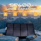 IEETEK Taşınabilir Güneş Paneli  400W - IP67 Su Geçirmez - 3 Açılı Ayar - Katlanabilen Güneş Enerjili Şarj Cihazı SP400 thumbnail 1