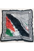 istanbul prensesleri Puşi Filistin ZEYTİN DALI Kefiye Model Kare Puşi 100 x 100 cm thumbnail 2