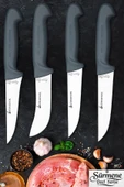 Sürmene Gri Serisi Mutfak Bıçak Seti Yüzme Sıyırma Kasap Et Ekmek Sebze Bıçağı 4 Lü Set HDS-105 thumbnail 1