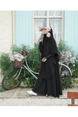 FLORA TEKSTİL 2Lİ TAKIM KALİTELİ TESETTÜR ÇARŞAF ELBİSE -ELBİSE VE SUFLE thumbnail 5
