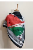 istanbul prensesleri Puşi Filistin ZEYTİN DALI Kefiye Model Kare Puşi 100 x 100 cm thumbnail 1