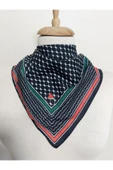 İSTANBULSTYLEMODA Filistin Temalı Fular Şal 50x50 Kaymaz Krep Canlı Renkler thumbnail 3