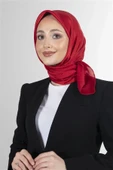İSTANBULSTYLEMODA Janjan Trend Parlak Saten Dokulu Abiye Şifon Işıl Şal BORDO 185 X 70 ŞAL2315 thumbnail 5