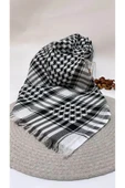 İSTANBULSTYLEMODA Pamuklu Puşi , Poşu, Kefiye Beyaz Şal 100x100 Afl2364 thumbnail 4